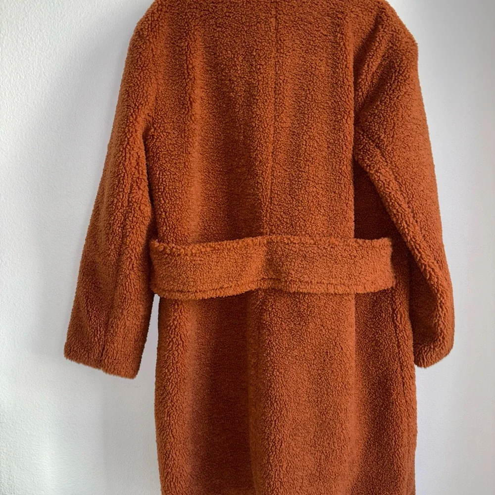 Anthropologie The Silas Sherpa Coat Women's Brown Size L NWT - Picture 9 of 9